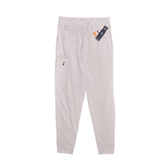 ADAR NEW $40 Pro Scrub Ultimate Yoga‎ Jogger Pant White Medium Tall - Picture 1 of 4
